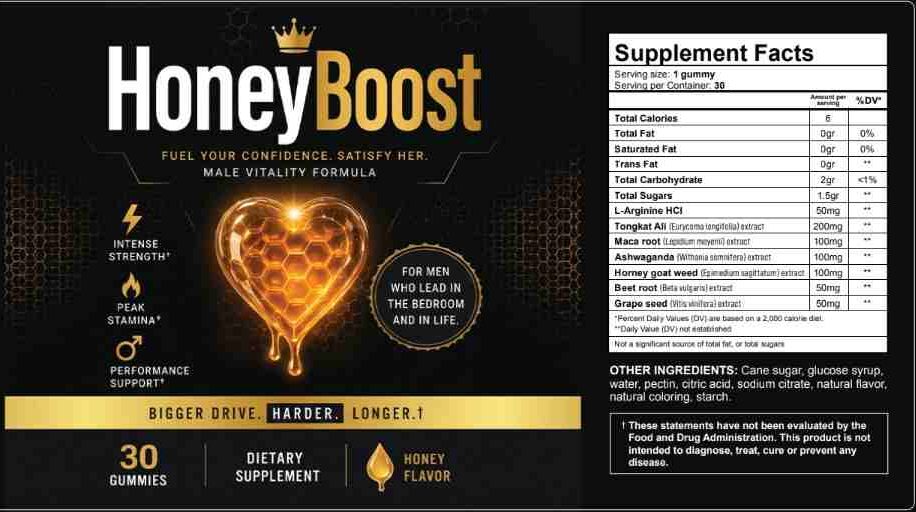 HoneyBoost Supplement Facts