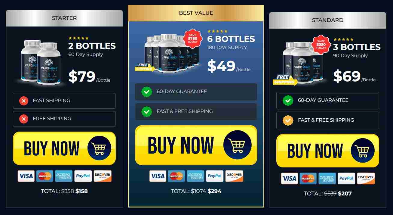 Vapo Mind Pricing